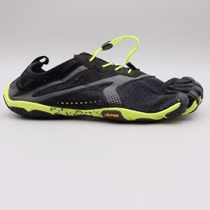 Vibram FiveFingers V-Run Mens US 12-12.5 Black Neon Minimalist Trail Shoes
